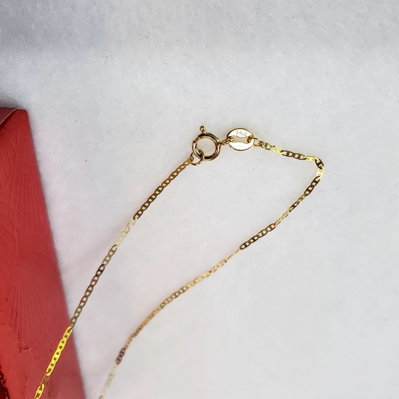 Authentic Real 18k Solid Yellow Gold Chain Necklace 16" - Picture 3 of 3